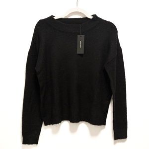 VERO MODA Women's Black Crew Neck Sweater